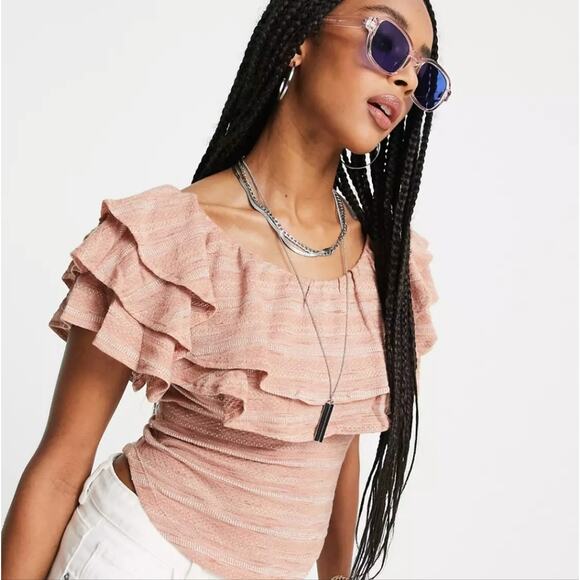 NWT Free People Heirloom Ruffle Blouse - Picture 9 of 10